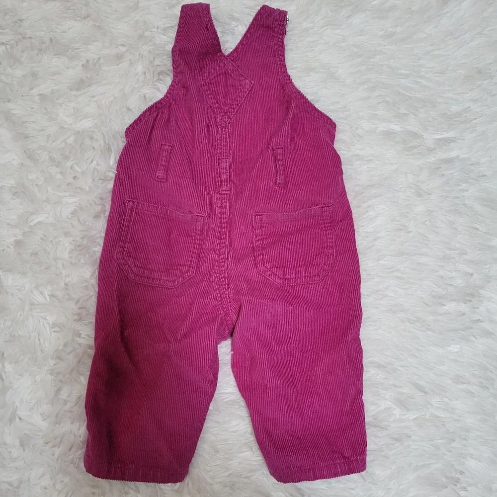 The Children's Place Corduroy Pink Overall with Floral Embroidery - Size 3-6 mo